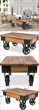 Carbon oak large rectangle composite coffee table with casters. 45 Rustic Coffee Tables And Diy Plans Rustic Home Decor And Design Ideas