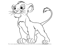 Learn How To Draw Baby Simba From The Lion King The Lion King Step By Step Drawing Tutorials Lion King Drawings Lion King Art King Drawing