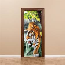Decorate your home and office in detroit tigers style with a wide variety of detroit tigers home decor from fanatics, the global leader in officially licensed sports merchandise. 3d Door Sticker Self Adhesive Animal Tiger Home Decor Waterproof Canvas Print Pvc Poster Wall Art Picture Suit For Children Room Big Offer 34b38 Cicig
