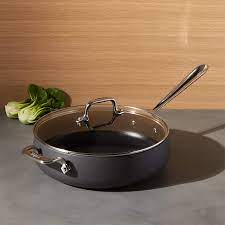 All clad 4 qt saute pan. All Clad Ha1 Hard Anodized Non Stick 4 Qt Saute Pan With Lid Reviews Crate And Barrel