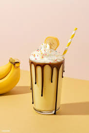 Download Premium Image Of Chocolate Banana Milkshake With Whipped Cream Chocolate Banana Milkshake Banana Milkshake Fruit Milkshake