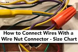 how to connect two wires with a wire nut connector size