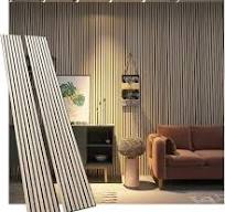 Paneles de listones de madera acústica 3D decorativos para celda y pared,  paneles insonorizados para decoración de paredes interiores, madera natural  ...