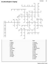 Get today's and yesterday's puzzle answers. Tagalog Vocabulary Crossword And Word Search Numbers By Andrew Jaskolski