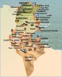 Tunisia Map Tourist Attractions Tunisia Map Sousse Tunisia