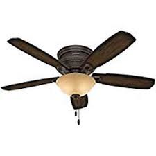 For rooms with high or vaulted ceilings, you can opt for downrod mounting. Buy Hunter Ambrose Indoor Low Profile Ceiling Fan With Led Light And Pull Chain Control 52 White Online In Indonesia B01cdfz85q