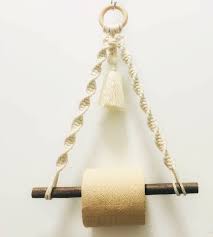 Paper Towel Holder Toilet Paper Holder Macrame Toilet Roll Holder Boho Bathroom Decor Boho Kitchen Storage And Organization Paper Dispenser Modeles De Macrame Modeles Crochet Napperon Porte Rouleau Papier Toilette