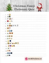 Free Printable Christmas Emoji Pictionary Quiz Printable Christmas Games Free Christmas Printables Emoji Christmas