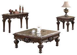 4 common features of 5 piece dining room sets. In Stock Traditional Living Room Table Set 3 Piece Set Victorian Coffee Table Sets By Furniture Import Export Inc Houzz