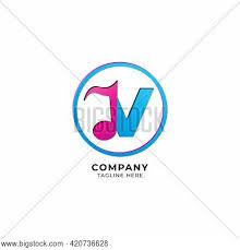 Tile wall logo icon for carpet floor ceramic industry hexagon letter v concept design template vector. Colorful Letter V Vector Photo Free Trial Bigstock
