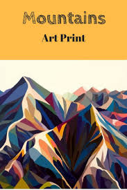 Mountains Original By Margo Ku Ad Artprint Wallart Mountains Mountain Art Print Art Prints Mural Art