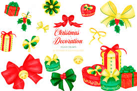 Download Christmas Present And Bows Clipart Graphic By Sunnywillowdesign Creative Fabrica PSD Mockup Templates