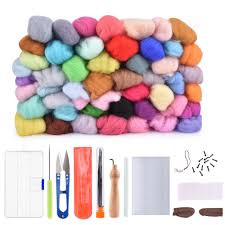 50 36 color wool felt needle felting fabric craft kit