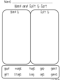 hard or soft g sort worksheets 99worksheets