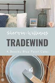 Once our new rug arrived, i was ready to choose a paint color! Sherwin Williams Tradewind Paint Color Seas Your Day Paint Colors For Home Bedroom Paint Colors Paint Colors
