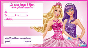 Invitation Anniversaire Barbie 123 Cartes Anniversaire Invitation Anniversaire Invitation Anniversaire Fille Carte Invitation Anniversaire
