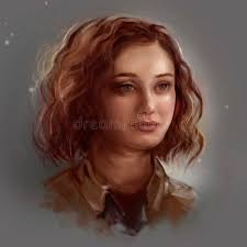 Feel free to explore, study and enjoy paintings with paintingvalley.com Portrait Of A Girl With Curly Hair Stock Illustration Illustration Of Character Drawing 148354908