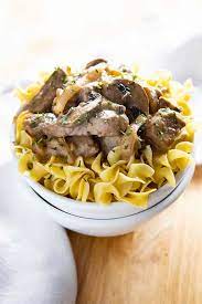 Garnish with parsley and serve with pappardelle pasta or recipe tips. Easy Beef Stroganoff The Salty Marshmallow