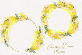 5 out of 5 stars. Charming Mimosa Yellow Flowers Png Yellow Flowers Wreath Watercolor Mimosa