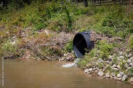 Photography Poster Black plastic drainage culvert pipe ...