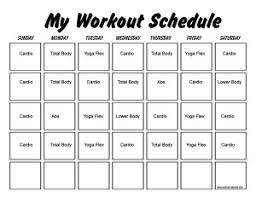 10 Minute Workout Schedule Print A Workout Calendar