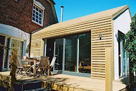 Holzfassade Terrasse Holzfassade Anbau Haus Holzanbau