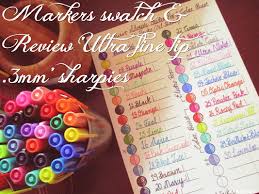 Markers Swatch Review Ultra Fine Tip 3mm Sharpies The