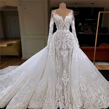 Every season wedding dress designers such as zuhair murad, ines di santo, elie saab, vera wang, oscar de la renta, marchesa, monique lhuillier and reem acra, just to name a few click here for a curated list of the top bridal salons to purchase designer wedding dresses in the united states. Designer Arabic Elegant Lace Wedding Bride Dresses Saudi Dubai Formal Mermaid Mariage Bridal Gowns African Vestido De Noiva 2021 From Mask 016 27 14 Dhgate Com