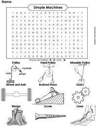 Simple Machines Word Search Coloring Sheet In 2020 Simple Machines Simple Machines Unit Pulleys And Gears