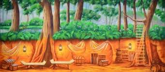 Neverland Lost Boys Hideout Painted Backdrops Backdrops Forest Backdrops