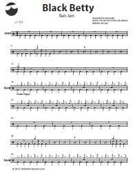 Black Betty Drum Sheet Music Drums Sheet Black Betty