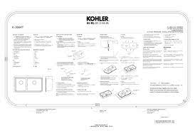 Determine if the sink will be flush mounted or under countertop mounted. K 3664t Offset Kitchen Sink Cut Out Template Installation Instructions Manualzz