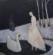 Into The Wood 32 Swan Maidens And Crane Wives Artist Moonlight Painting Christian Schloe