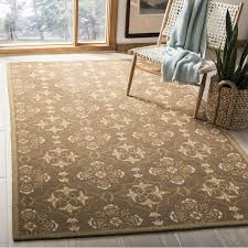 SAFAVIEH Chelsea Jamison Geometric Wool Area Rug, Brown/Green, 5'3" x 8'3"