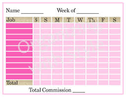 Chore Chart Commission Chart Dave Ramsey Plan Allowance