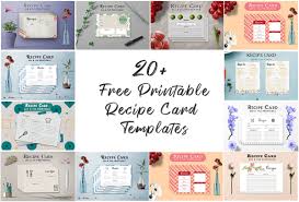 20 Free Printable Recipe Card Templates Recipe Cards Template Printable Recipe Cards Recipe Cards