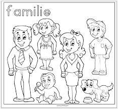 Bestel snel je kleurplaten online. Kleurplaat Familie Juf Marije