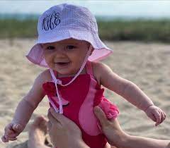 Monogram Floppy Hat Etsy Baby Shower Gift Ideas Monogrammed Baby Sun Hat Baby Summer Hat Baby Sun Hat Girl
