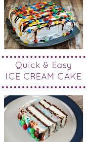 Quick And Easy Ice Cream Cake Recipe Mom Vs The Boys Easy Ice Cream Cake Easy Ice Cream Ice Cream Sandwich Cake