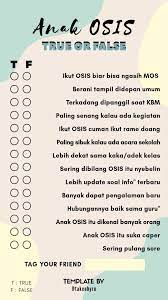 True Or False Anak Osis Kutipan Instagram Lucu Teks Lucu Kutipan Agama