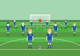 How many soccer players on the field only a maximum of 11 players are allowed on the field. Vector Illustration Of Players Soccer Stock Vector Colourbox