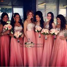 New Design Sweetheart Sparkly Crystal Beaded Coral Colored Bridesmaid D Coral Colored Bridesmaid Dresses Coral Bridesmaid Dresses Long Coral Bridesmaid Dresses