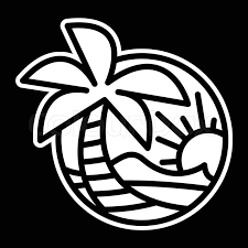 Browse our black beach images, graphics, and designs from 1000 black beach free vectors on ai, svg, eps or cdr. Summer Beach Waves Ocean Palm Tree Stock Vector Colourbox