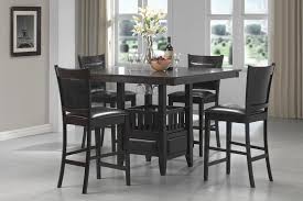 100958 5 Pc Wildon Home Greenwood Jaden Espresso Finish Wood Square Counter Height Pedestal Dining Table Set Counter Height Dining Table Set Dining Table In Kitchen Counter Height Dining Table