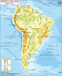 Con una distancia de 2.830 km, desemboca en el océano atlántico. Mapa Fisico De America Del Sur America Del Sur Mapa Fisico