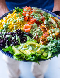 Southwest chicken salad is a hearty and healthy salad recipe with bold flavors, including cilantro lime chicken and creamy avocado dressing! Southwestern Chicken Salad With Creamy Cilantro Dressing Gimme Delicious