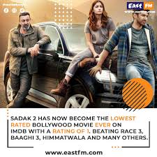 Remo d'souza directed race 3, with salman khan as the main protagonist. East Fm Kenya On Twitter Sadak 2 Has Now Become The Lowest Rated Bollywood Movie Ever On Imdb With A Rating Of 1 Beating Race 3 Baaghi 3 Himmatwala And Many Others