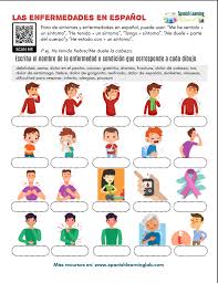 Click column headings with arrows to sort common illnesses and symptoms. The Vocabulary For Illnesses In Spanish Pdf Worksheet Spanishlearninglab