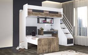 Hierzu gehören vor allem rot, orange, gelb, rosa und grün. Hochbett Mit Schreibtisch Und Treppe 90x200 Compact