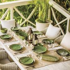 Ceramic Condiment Bowls Banana Vibes Set Of 4 Leaf Table Decor Dinner Plate Sets Banana Leaf